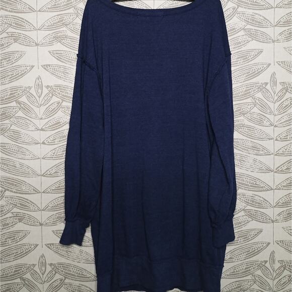 Free People Beach Sweater Pullover V Neck Oversized Pockets Flowy Sleeves - Picture 7 of 8